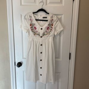 Women’s dress by Shien size XS white with flowers